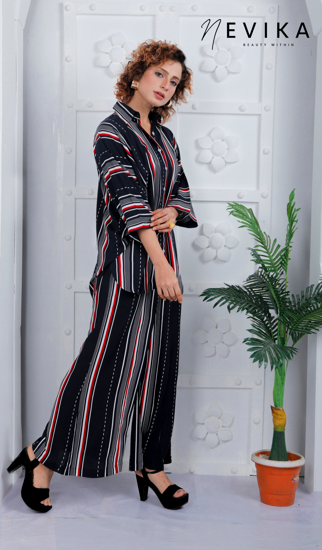 Bold and Stylish Striped Oversized Co-ord Set