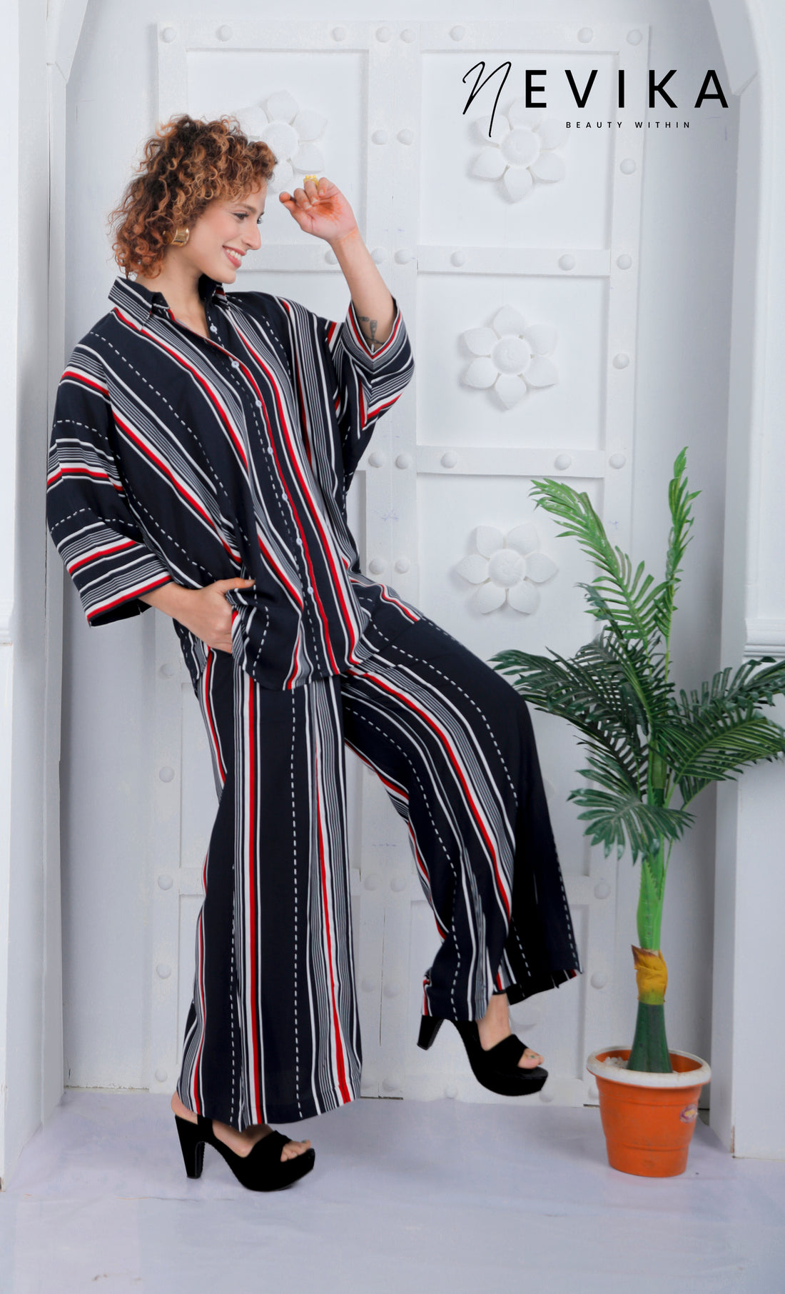 Bold and Stylish Striped Oversized Co-ord Set