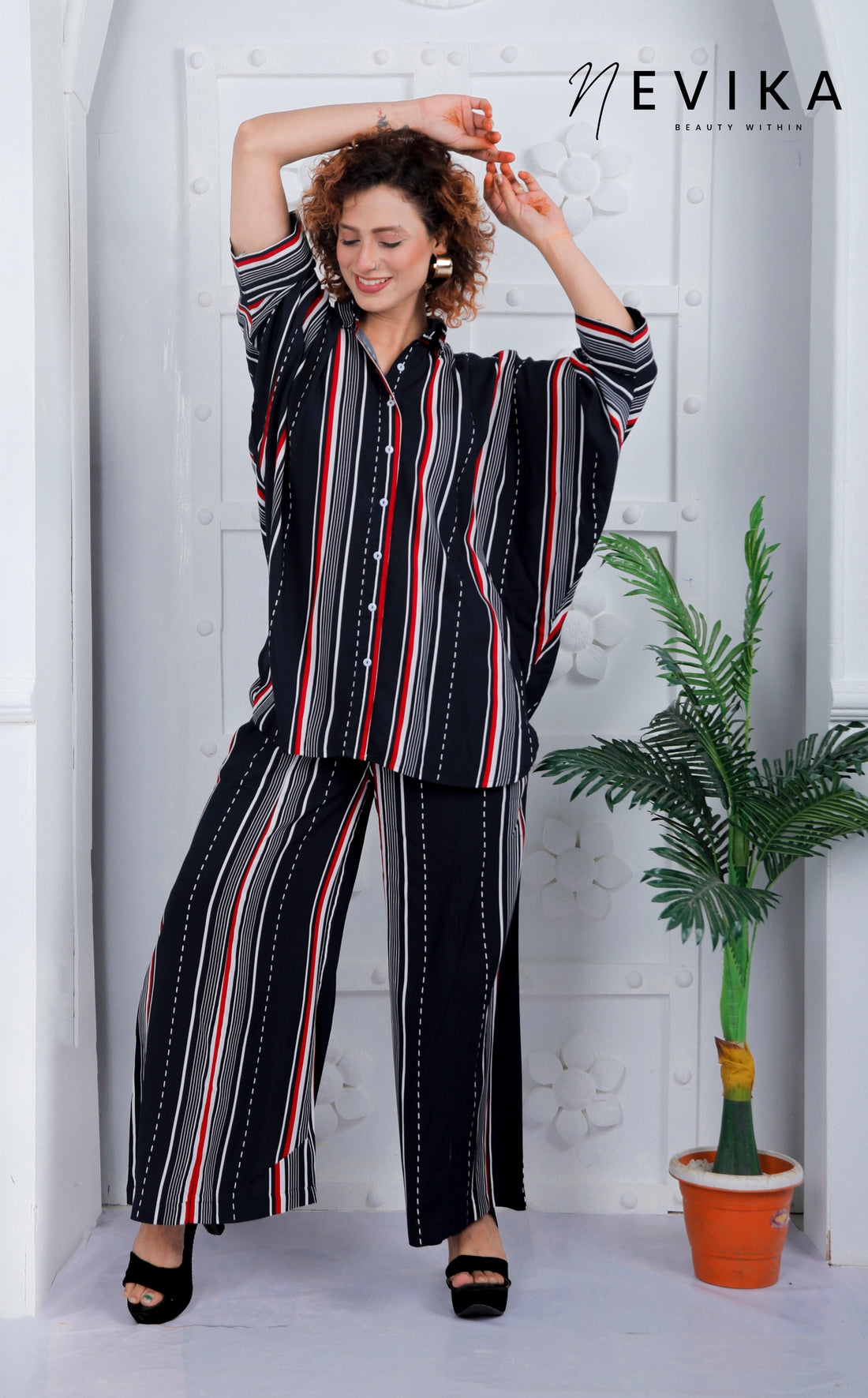 Bold and Stylish Striped Oversized Co-ord Set